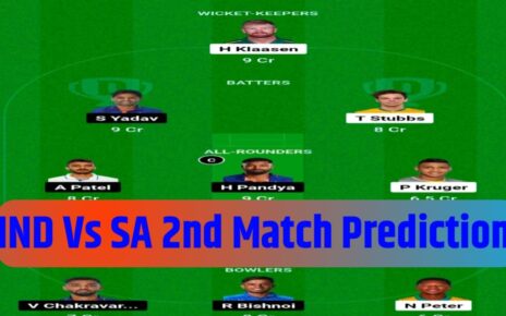 India vs South Africa Dream11 Today Match Prediction in Hindi