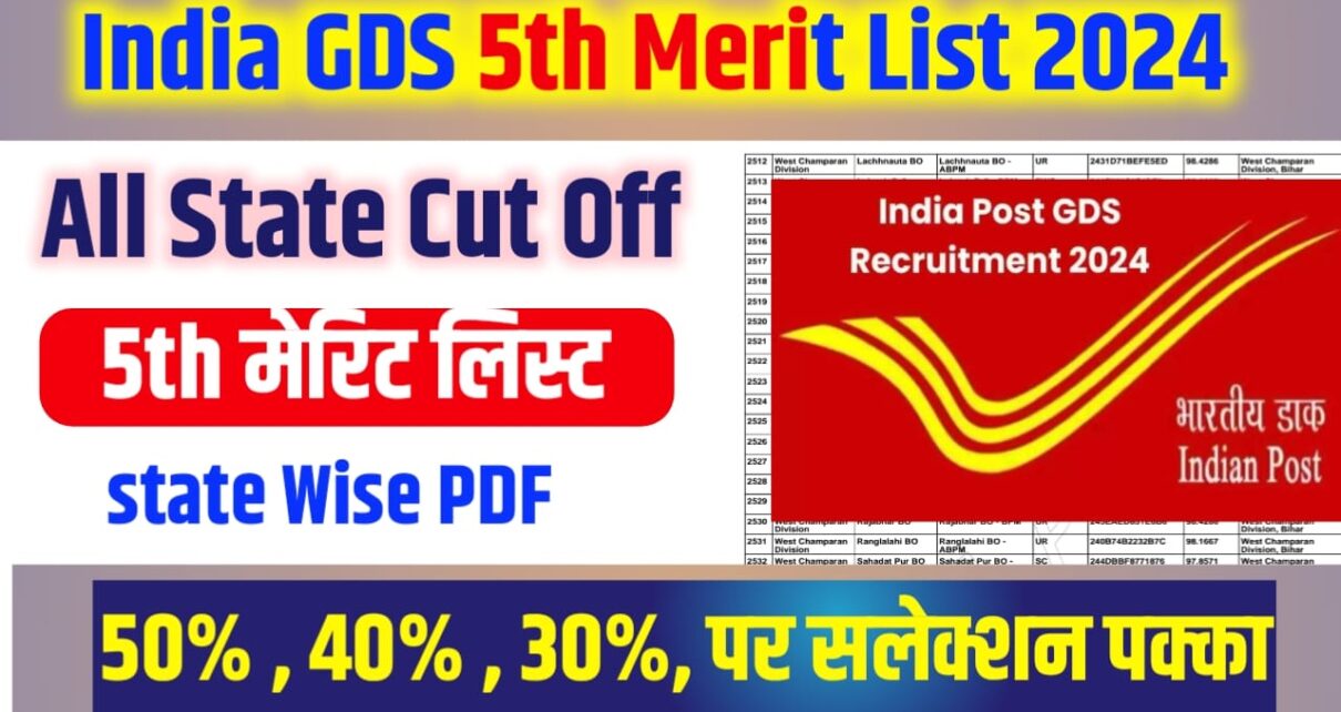 India Post GDS 5th Merit List 2024 Kab Aaega